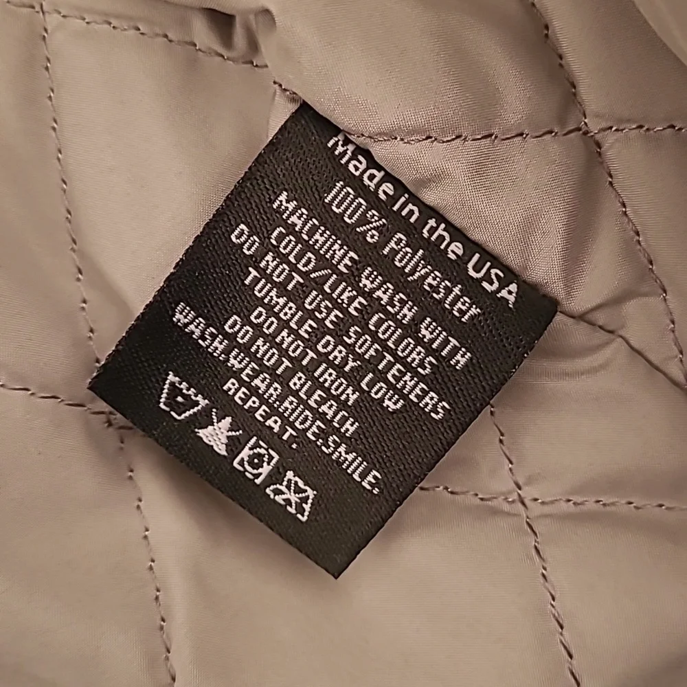 ALAMERE Dark‎ Grey Black Polyester USA Sz Small Mens Full Zip Casual Jacket